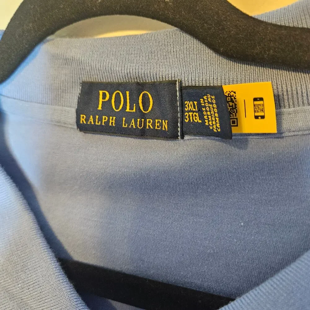 Polo Ralph Lauren blue polo sz 3XLT Big & Tall Cotton collared shirt